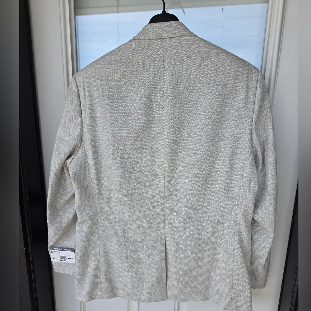 $295 Michael Kors Men Classic Fit Herringbone Woven Sport Coat Sz 42S NWT Career